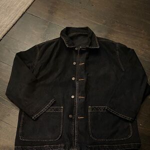 Men's Classic Black Button-Up Jacket